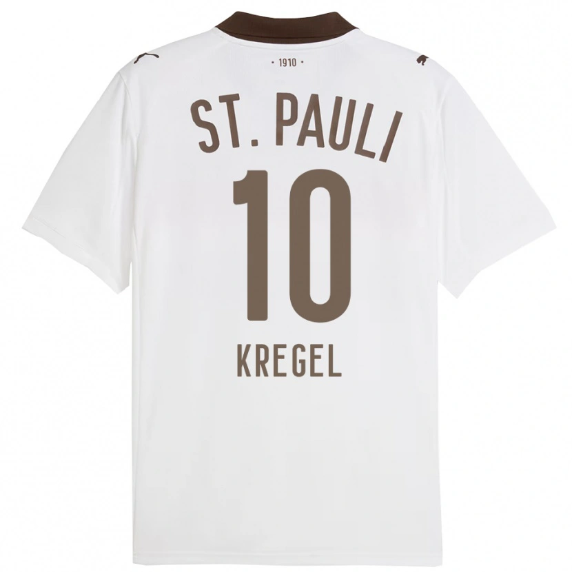 Danxen Women Mareike Kregel #10 White Red Away Jersey 2025/26 T-Shirt