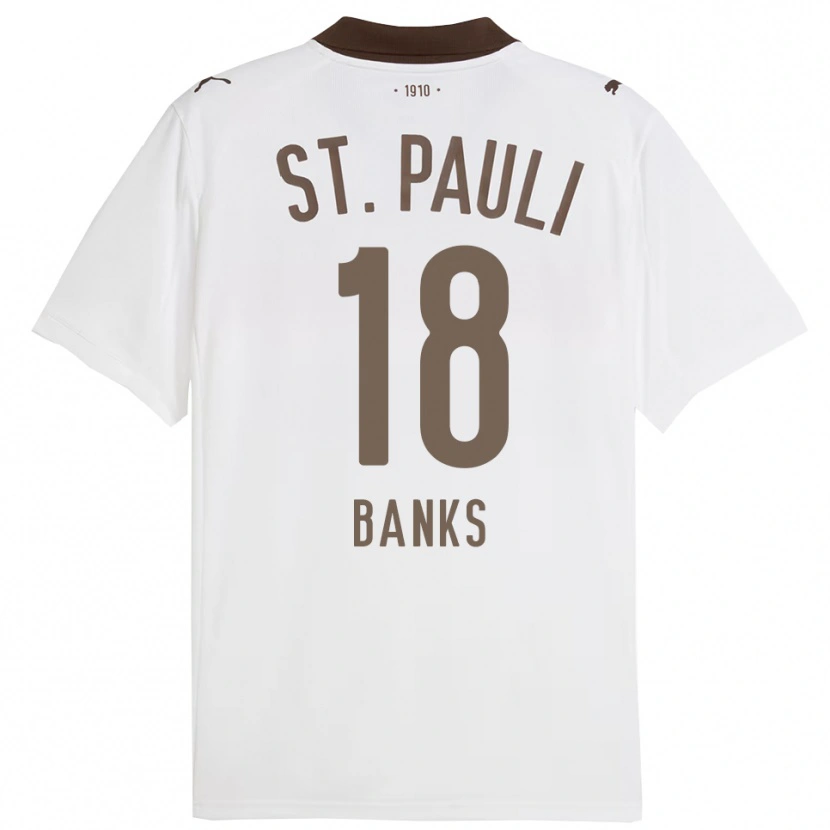 Danxen Women Scott Banks #18 White Red Away Jersey 2025/26 T-Shirt