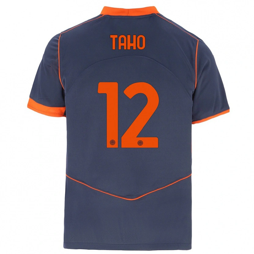 Danxen Women Alain Taho #12 Gray Orange Third Jersey 2025/26 T-Shirt