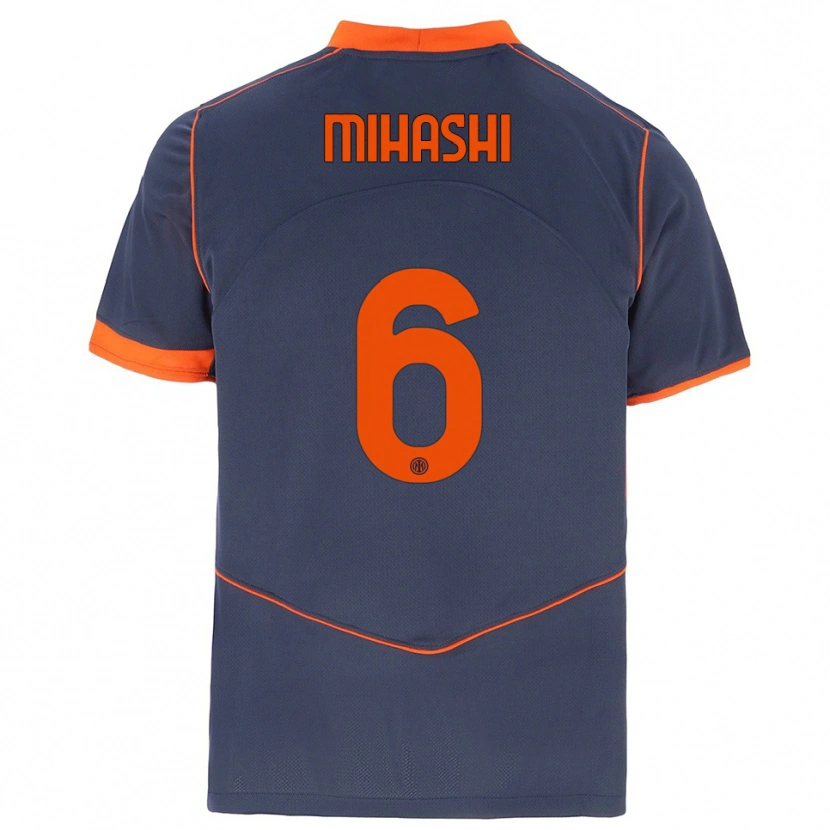 Danxen Women Mana Mihashi #6 Gray Orange Third Jersey 2025/26 T-Shirt