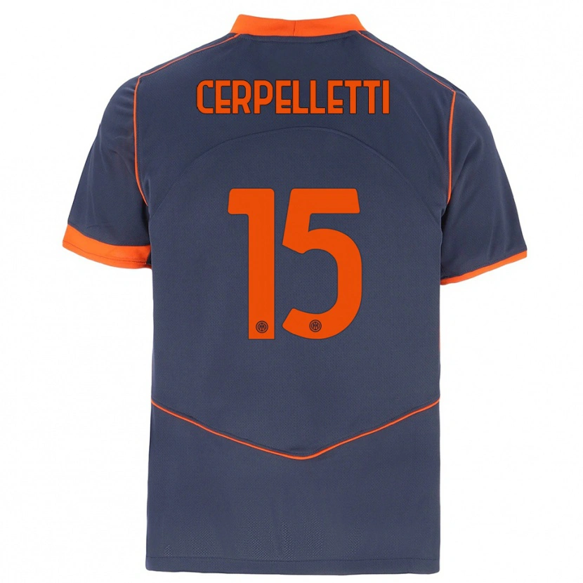 Danxen Women Filippo Cerpelletti #15 Gray Orange Third Jersey 2025/26 T-Shirt