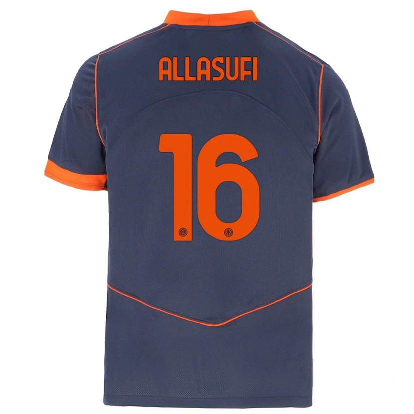 Danxen Women Mattias Allasufi #16 Gray Orange Third Jersey 2025/26 T-Shirt
