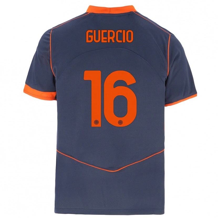 Danxen Women Tommaso Guercio #16 Gray Orange Third Jersey 2025/26 T-Shirt