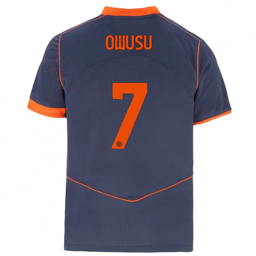 Danxen Women Enoch Owusu #7 Gray Orange Third Jersey 2025/26 T-Shirt