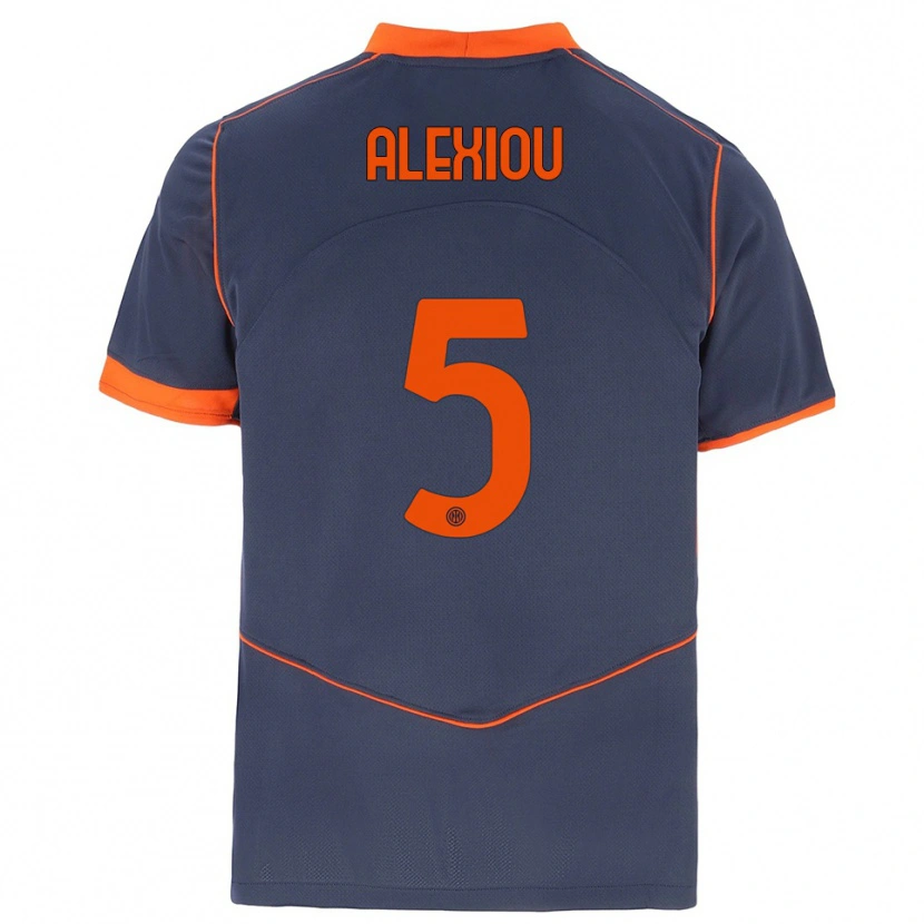 Danxen Women Christos Alexiou #5 Gray Orange Third Jersey 2025/26 T-Shirt