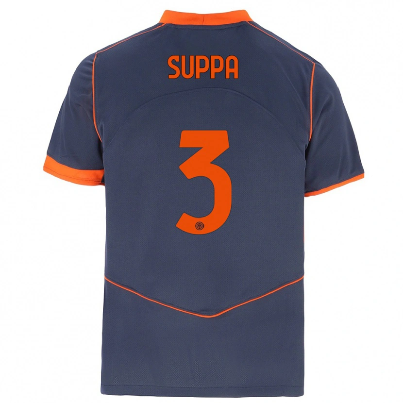 Danxen Women Simone Suppa #3 Gray Orange Third Jersey 2025/26 T-Shirt