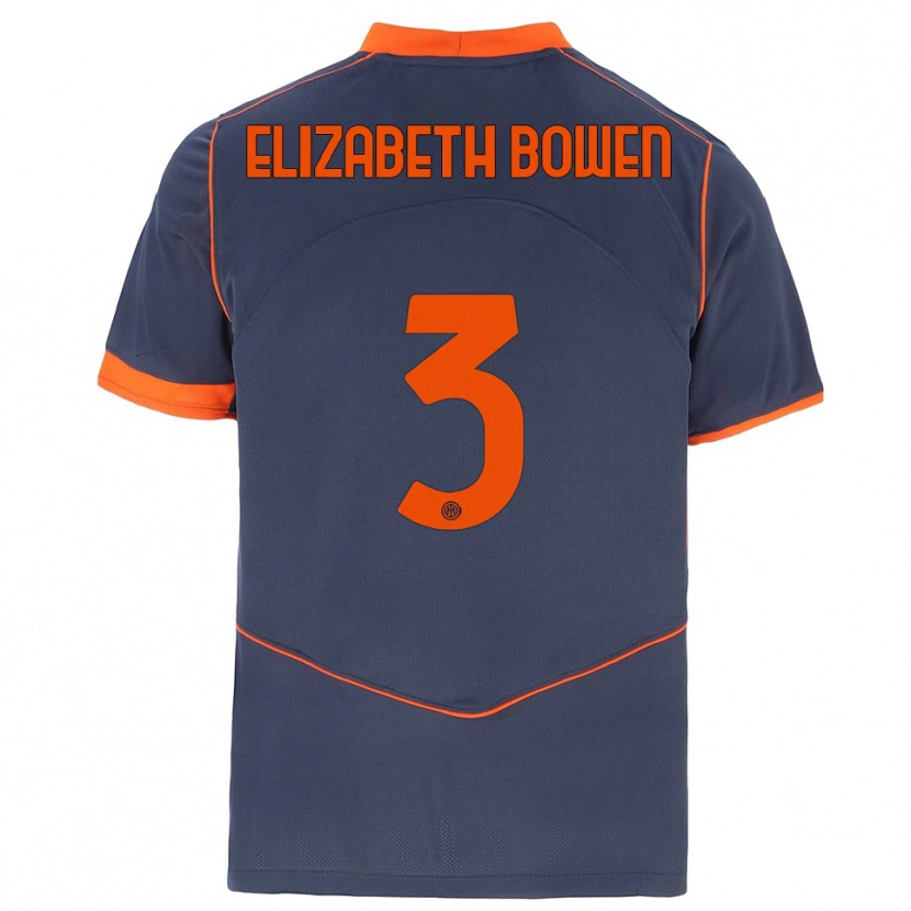 Danxen Women Kate Elizabeth Bowen #3 Gray Orange Third Jersey 2025/26 T-Shirt