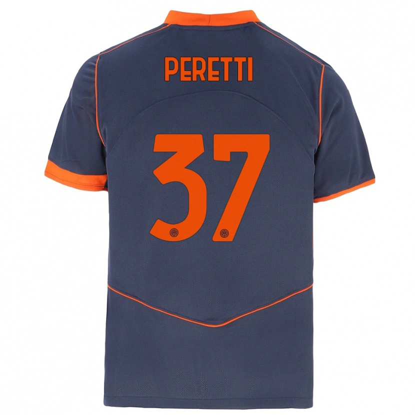 Danxen Women Lorenzo Peretti #37 Gray Orange Third Jersey 2025/26 T-Shirt
