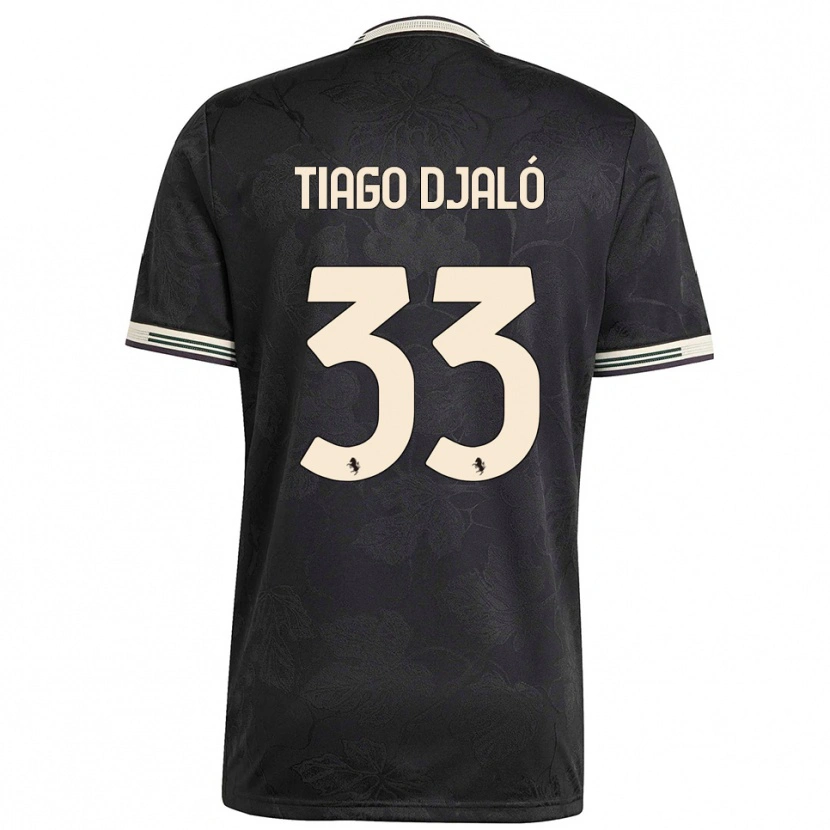 Danxen Women Tiago Djaló #33 Black White Green Third Jersey 2025/26 T-Shirt