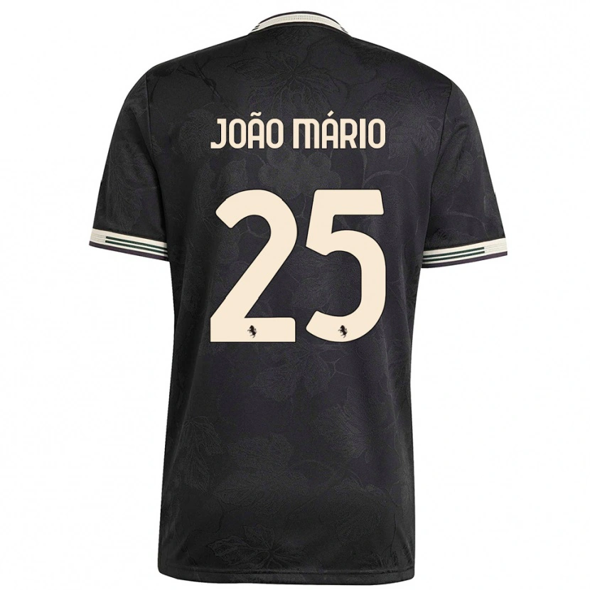 Danxen Women João Mário #25 Black White Green Third Jersey 2025/26 T-Shirt