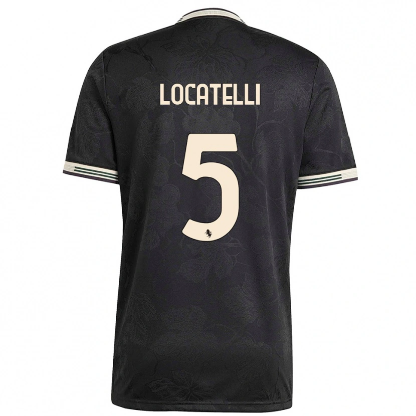 Danxen Women Manuel Locatelli #5 Black White Green Third Jersey 2025/26 T-Shirt
