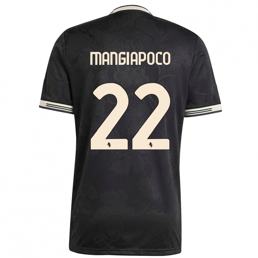 Danxen Women Stefano Mangiapoco #22 Black White Green Third Jersey 2025/26 T-Shirt