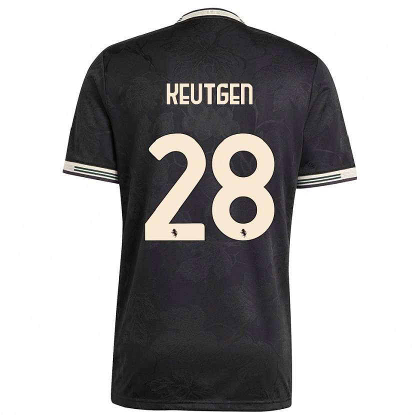 Danxen Women Enzo Keutgen #28 Black White Green Third Jersey 2025/26 T-Shirt