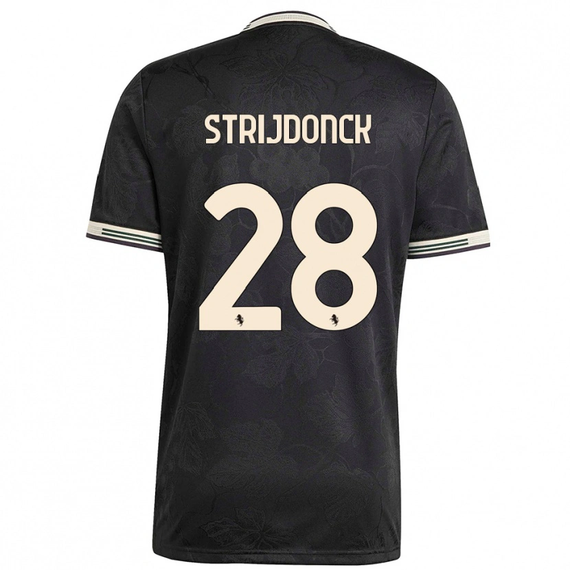 Danxen Women Bayron Strijdonck #28 Black White Green Third Jersey 2025/26 T-Shirt