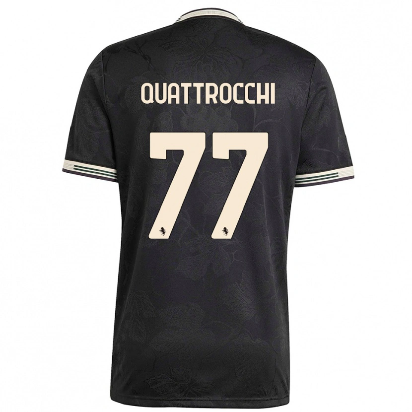 Danxen Women Juan Ignacio Quattrocchi #77 Black White Green Third Jersey 2025/26 T-Shirt