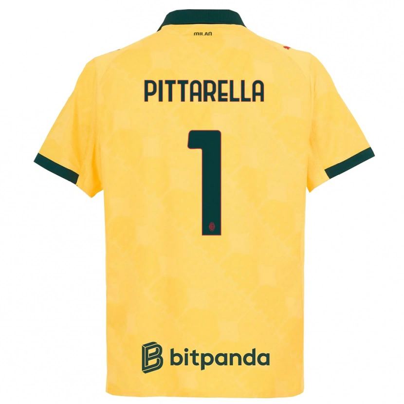 Danxen Women Matteo Pittarella #1 Yellow Black Third Jersey 2025/26 T-Shirt