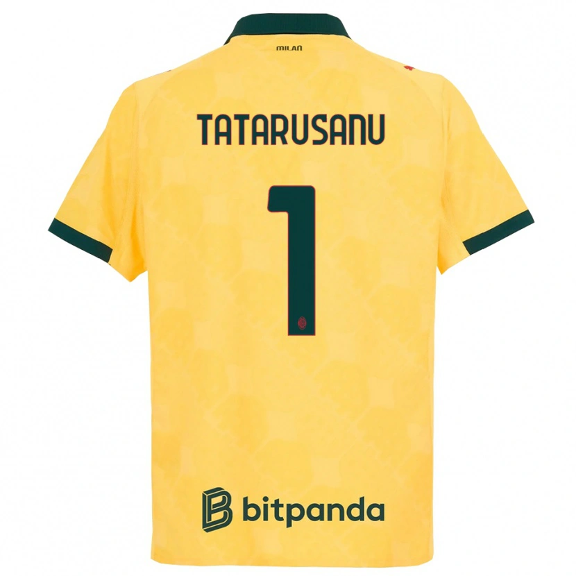 Danxen Women Ciprian Tatarusanu #1 Yellow Black Third Jersey 2025/26 T-Shirt