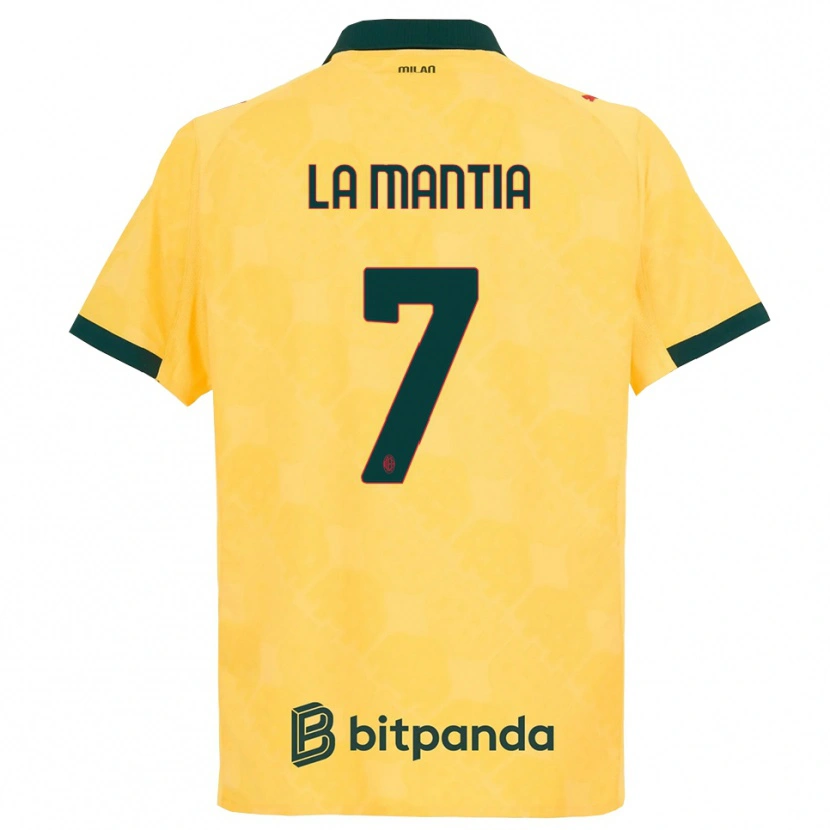 Danxen Women Simon La Mantia #7 Yellow Black Third Jersey 2025/26 T-Shirt