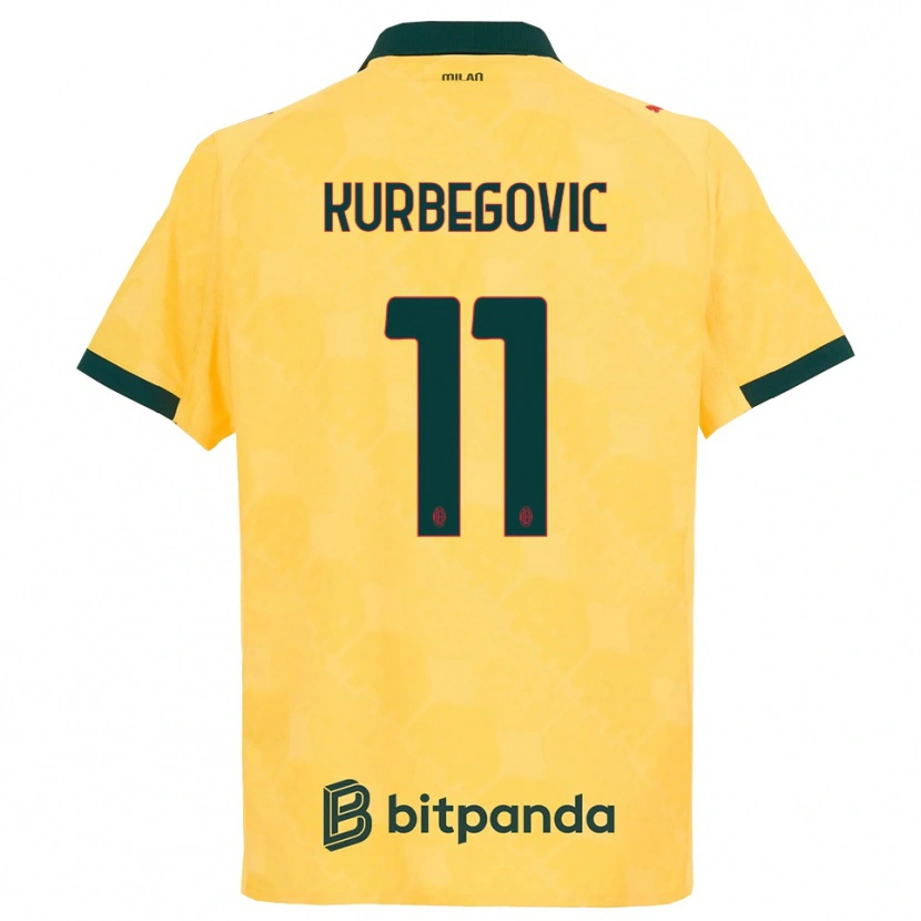 Danxen Women Dino Kurbegovic #11 Yellow Black Third Jersey 2025/26 T-Shirt