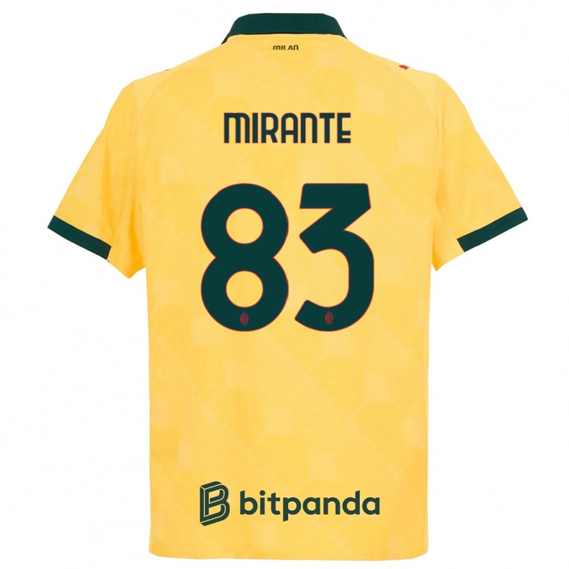 Danxen Women Antonio Mirante #83 Yellow Black Third Jersey 2025/26 T-Shirt
