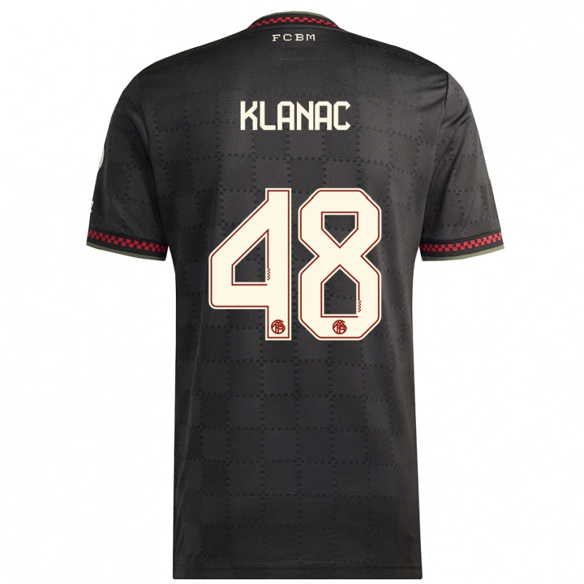 Danxen Women Leon Klanac #48 Black White Third Jersey 2025/26 T-Shirt
