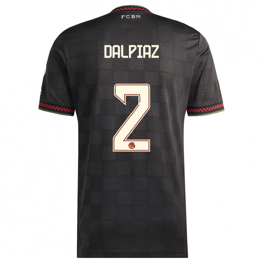 Danxen Women Magnus Dalpiaz #2 Black White Third Jersey 2025/26 T-Shirt