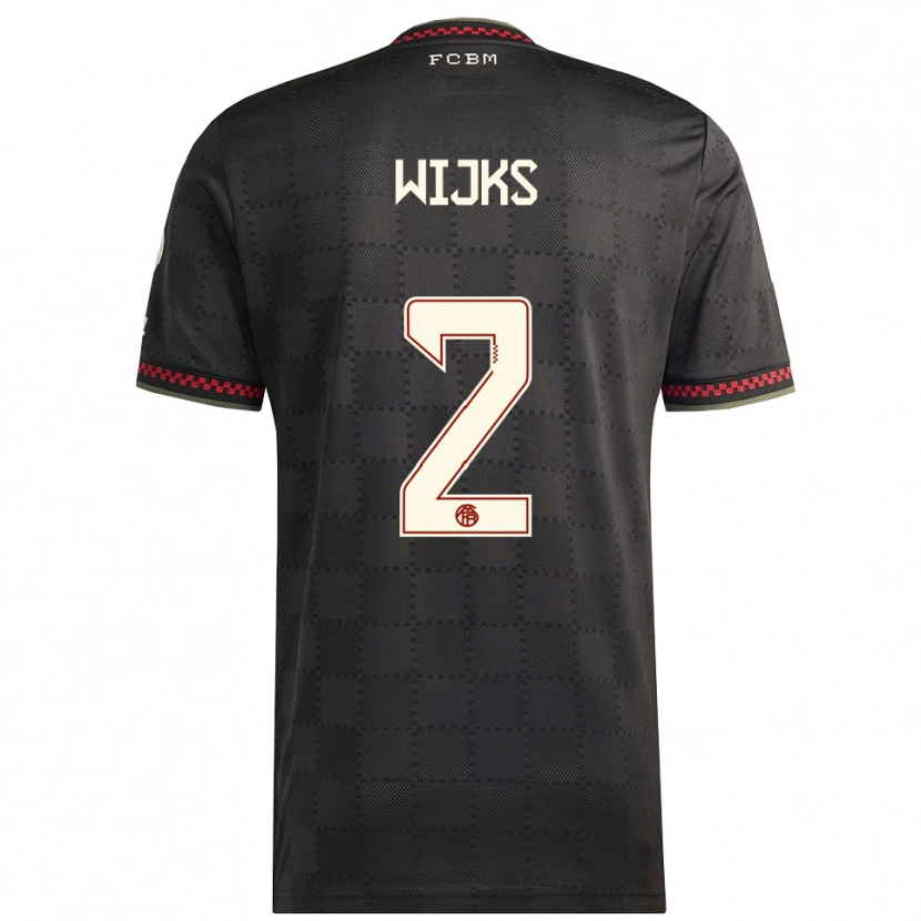 Danxen Women Chivano Wijks #2 Black White Third Jersey 2025/26 T-Shirt