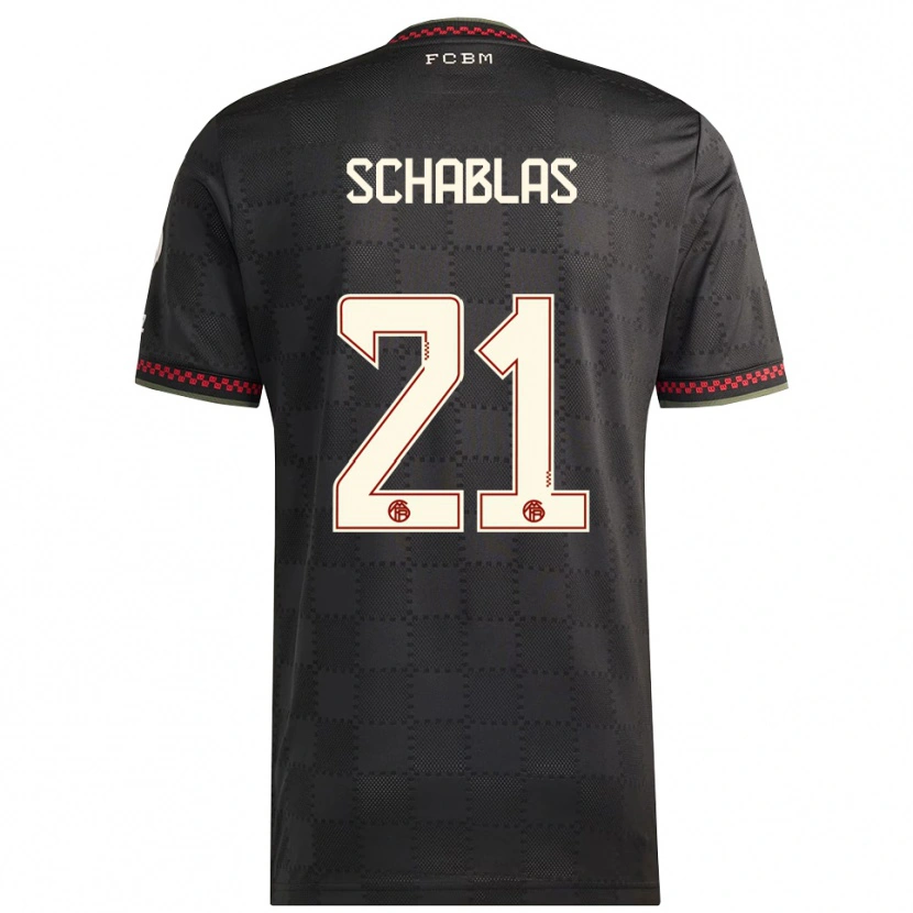Danxen Women Matteo Schablas #21 Black White Third Jersey 2025/26 T-Shirt