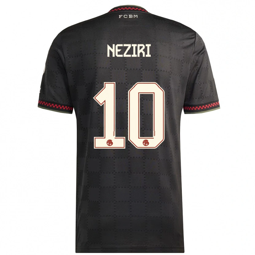 Danxen Women Behar Neziri #10 Black White Third Jersey 2025/26 T-Shirt