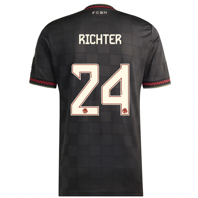 Danxen Women Louis Richter #24 Black White Third Jersey 2025/26 T-Shirt