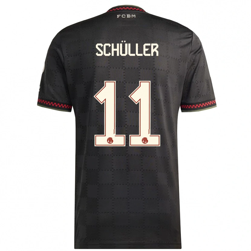 Danxen Women Lea Schüller #11 Black White Third Jersey 2025/26 T-Shirt