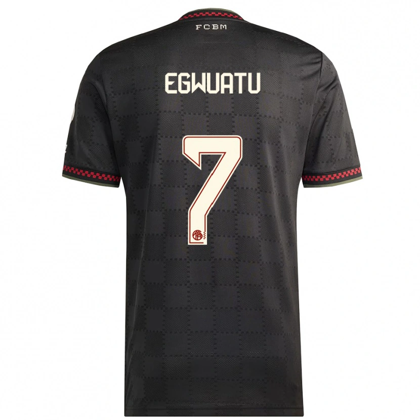 Danxen Women Frank Egwuatu #7 Black White Third Jersey 2025/26 T-Shirt