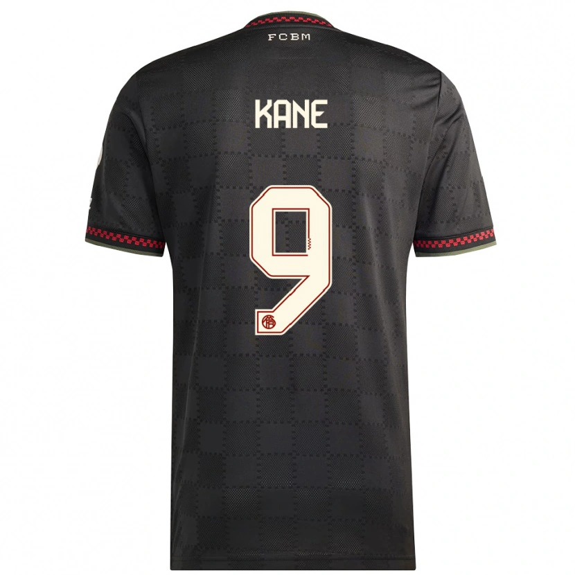 Danxen Women Harry Kane #9 Black White Third Jersey 2025/26 T-Shirt