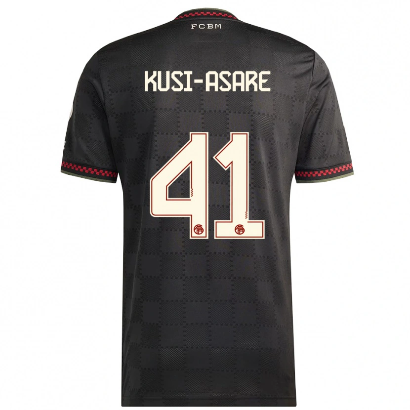 Danxen Women Jonah Kusi-Asare #41 Black White Third Jersey 2025/26 T-Shirt