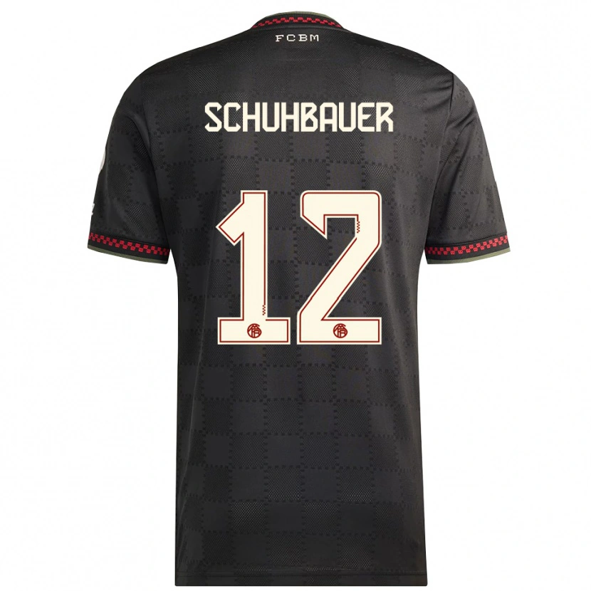 Danxen Women Maximilian Schuhbauer #12 Black White Third Jersey 2025/26 T-Shirt