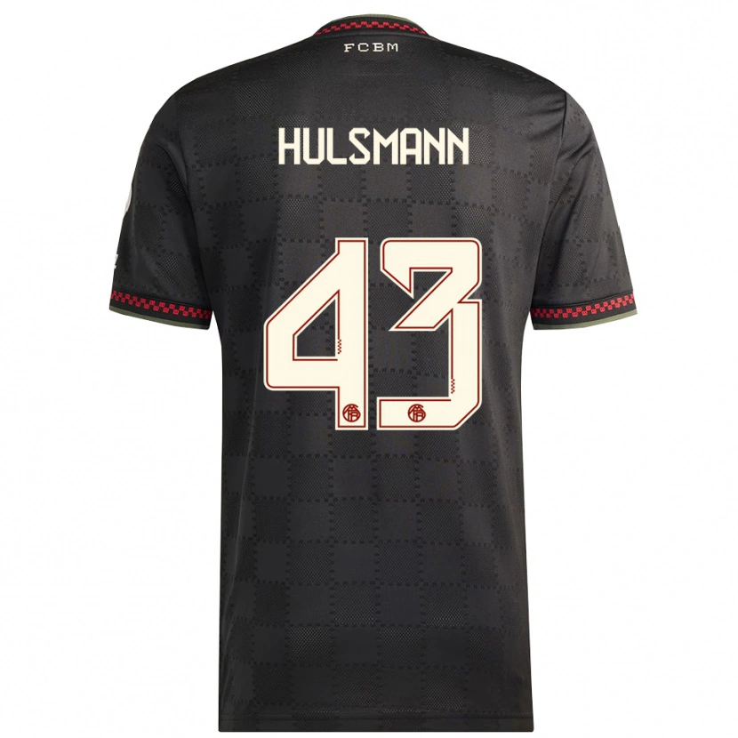 Danxen Women Tom Hulsmann #43 Black White Third Jersey 2025/26 T-Shirt