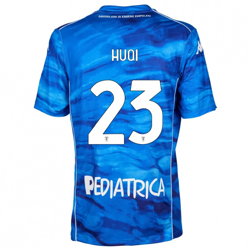 Danxen Kid Mattia Huqi #23 Blue White Home Jersey 2025/26 T-Shirt