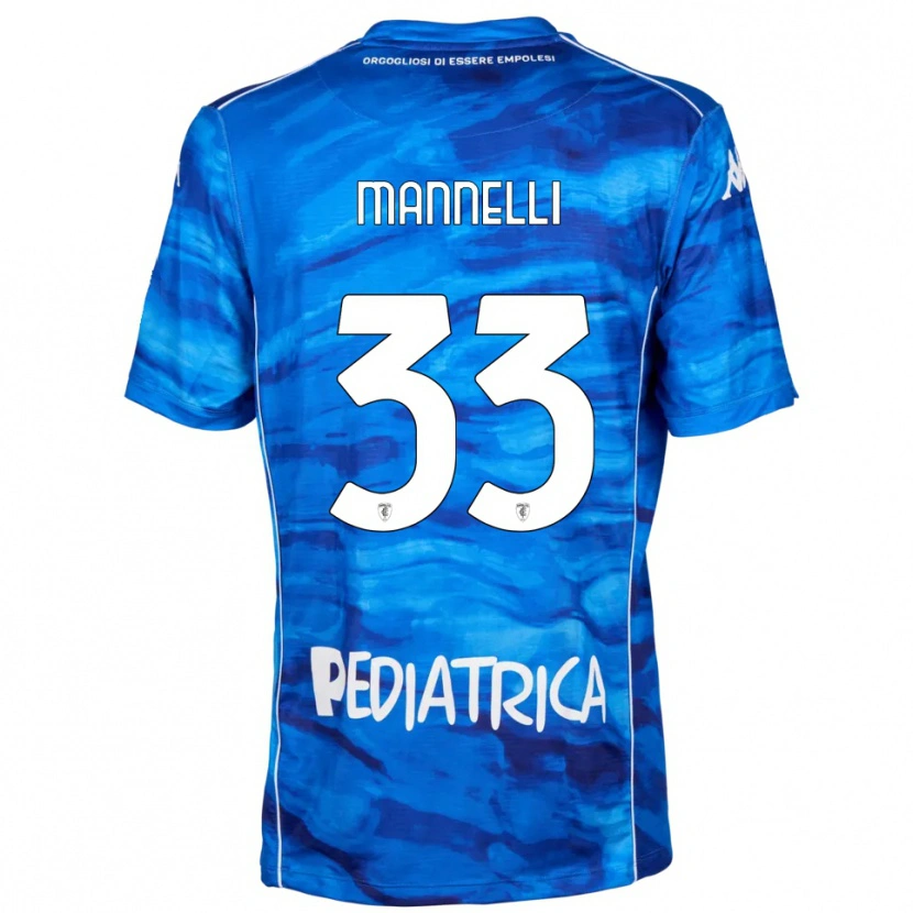 Danxen Kid Matteo Mannelli #33 Blue White Home Jersey 2025/26 T-Shirt