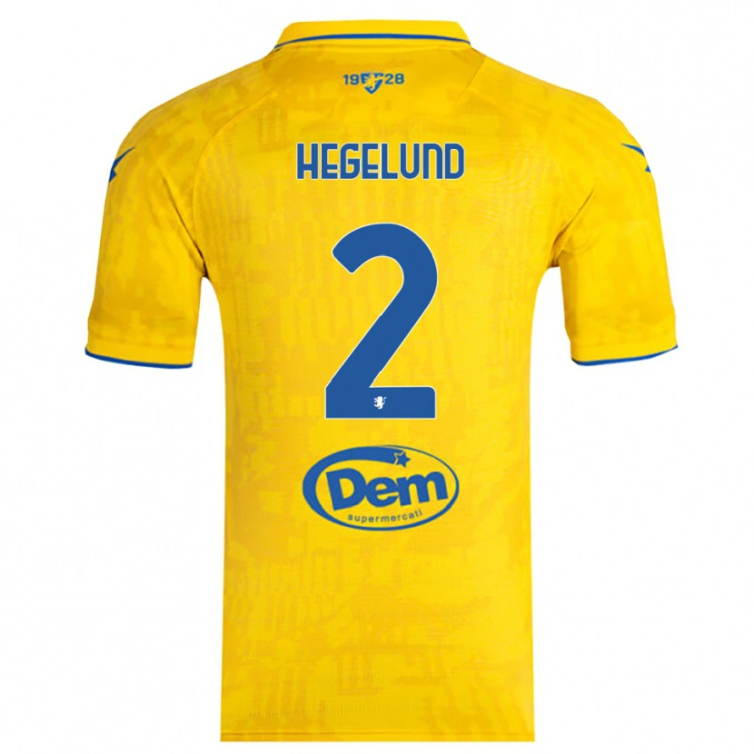 Danxen Kid Victor Hegelund #2 Yellow Blue Home Jersey 2025/26 T-Shirt