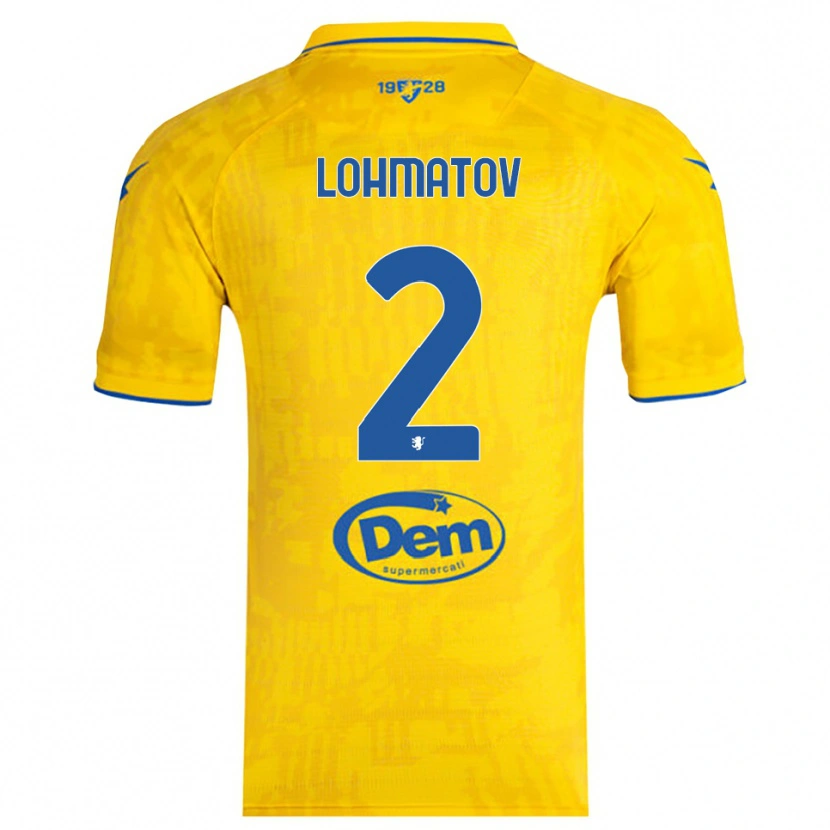 Danxen Kid Aleksandr Lohmatov #2 Yellow Blue Home Jersey 2025/26 T-Shirt