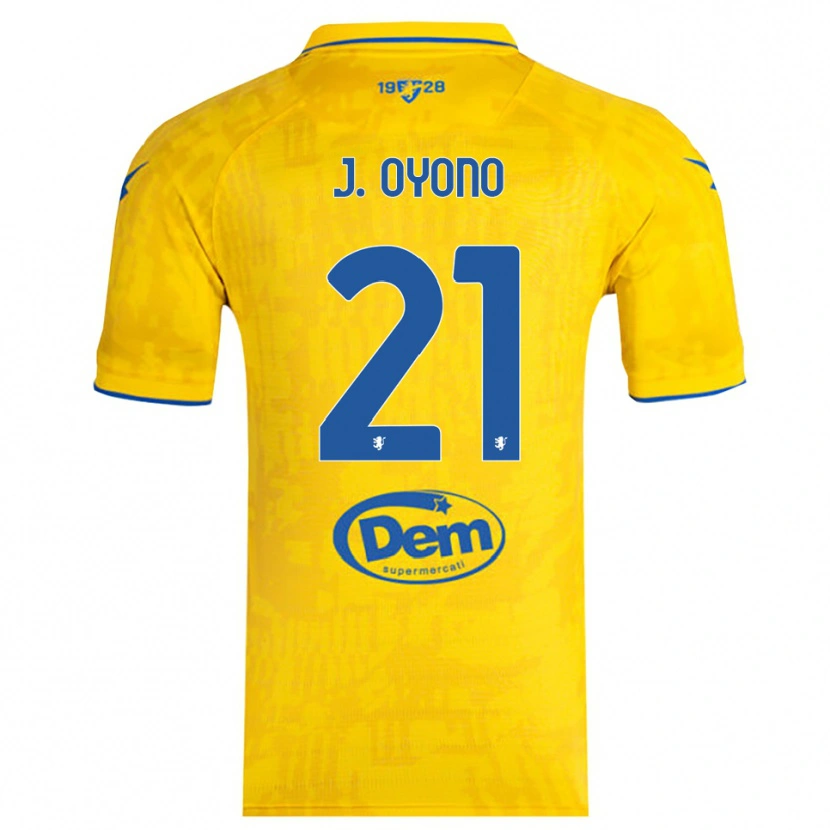 Danxen Kid Jérémy Oyono #21 Yellow Blue Home Jersey 2025/26 T-Shirt