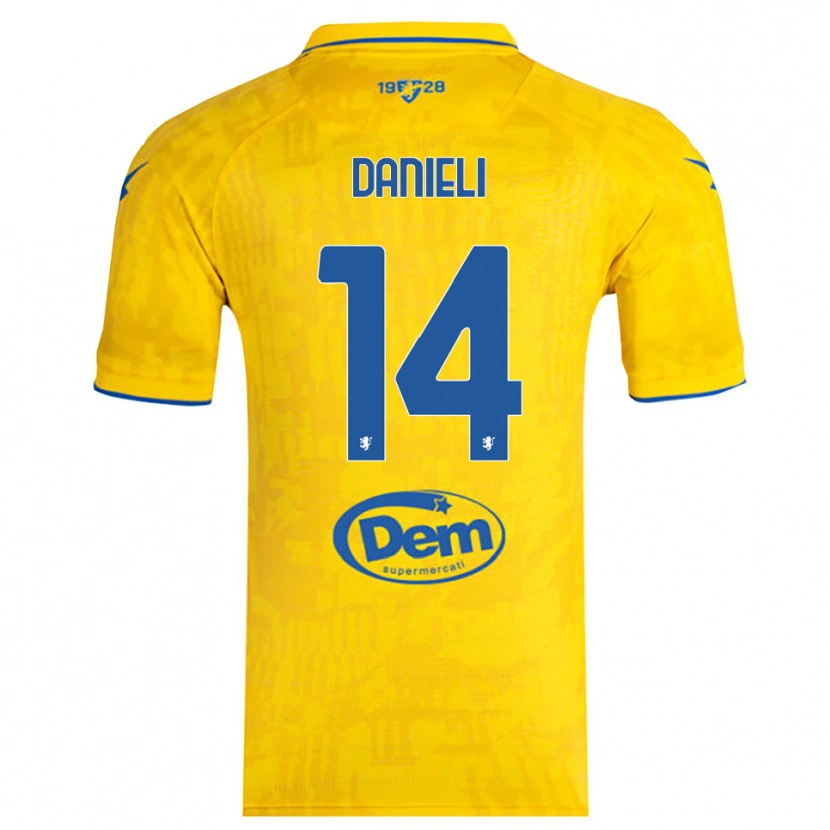 Danxen Kid Lorenzo Danieli #14 Yellow Blue Home Jersey 2025/26 T-Shirt