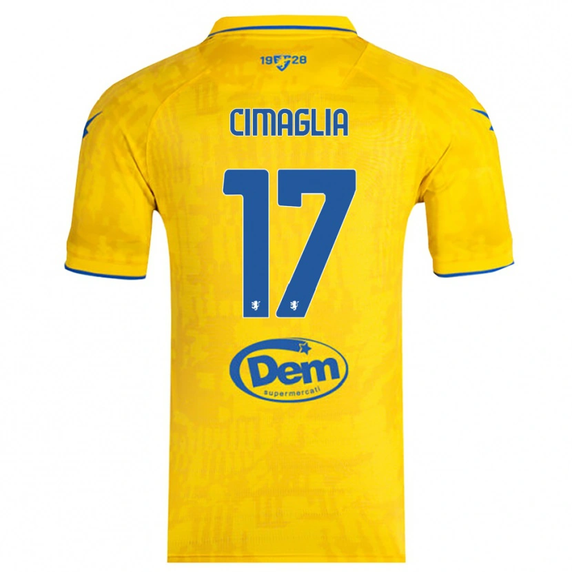 Danxen Kid Marco Cimaglia #17 Yellow Blue Home Jersey 2025/26 T-Shirt
