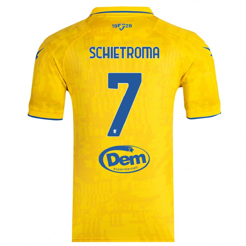 Danxen Kid Lorenzo Schietroma #7 Yellow Blue Home Jersey 2025/26 T-Shirt