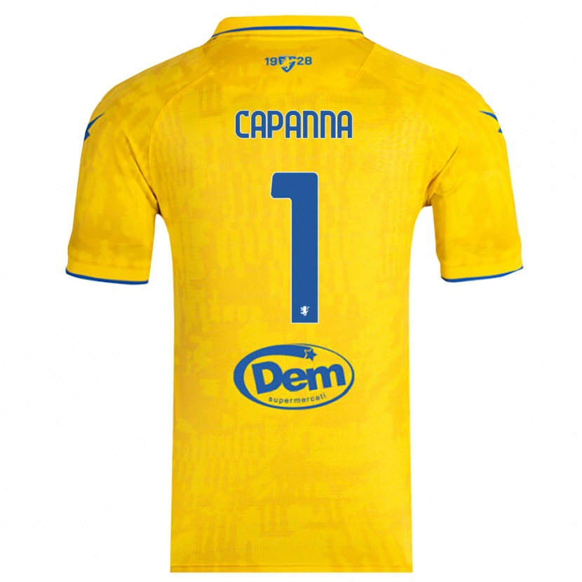 Danxen Kid Tommaso Capanna #1 Yellow Blue Home Jersey 2025/26 T-Shirt