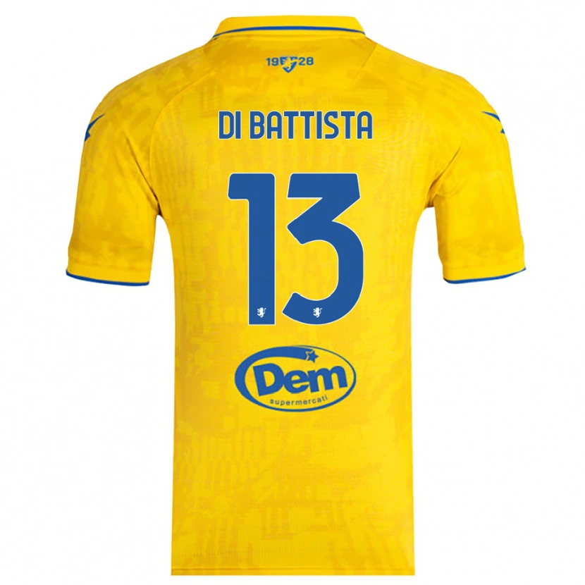 Danxen Kid Cristiano Di Battista #13 Yellow Blue Home Jersey 2025/26 T-Shirt