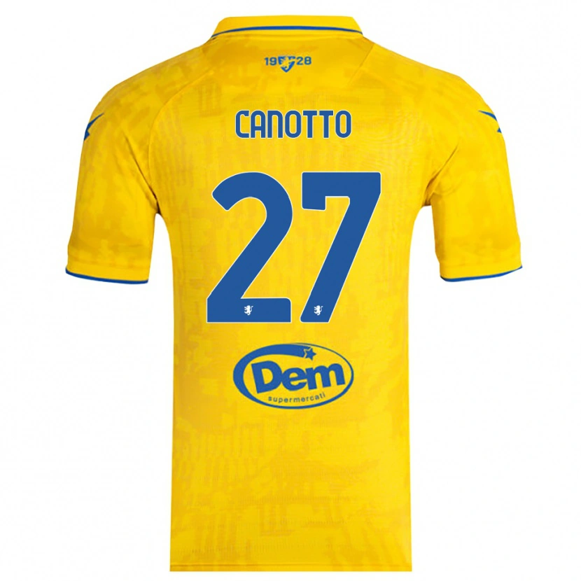 Danxen Kid Luigi Canotto #27 Yellow Blue Home Jersey 2025/26 T-Shirt