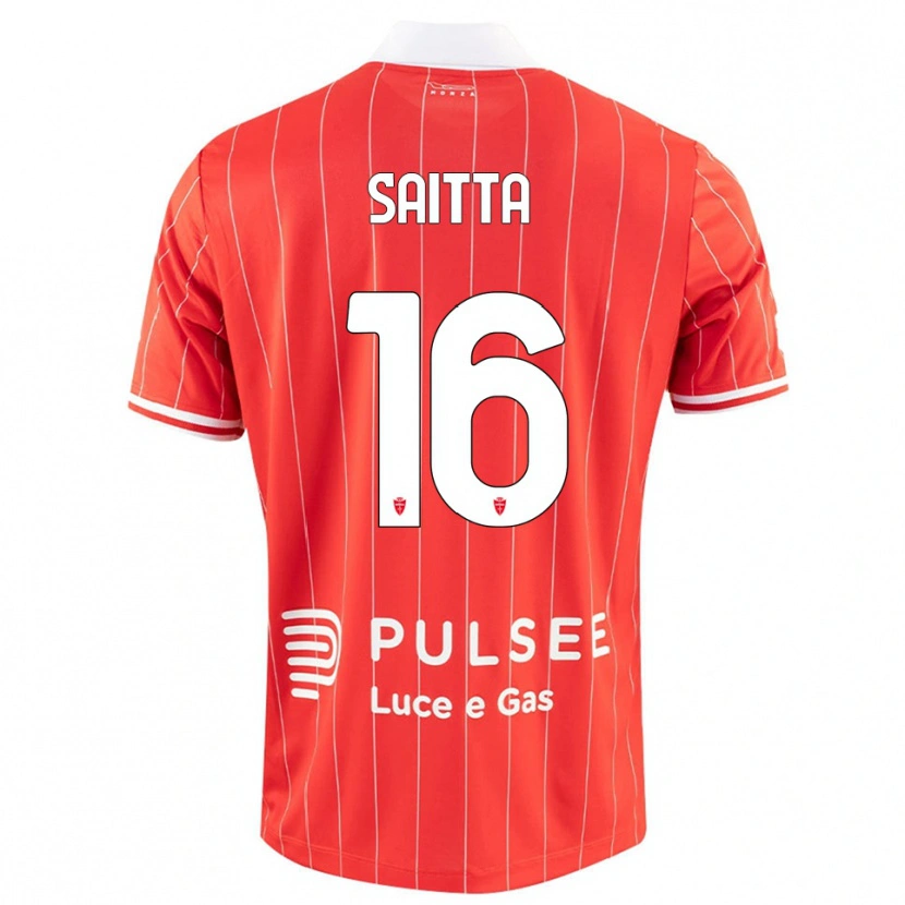 Danxen Kid Mattia Saitta #16 Red White Home Jersey 2025/26 T-Shirt