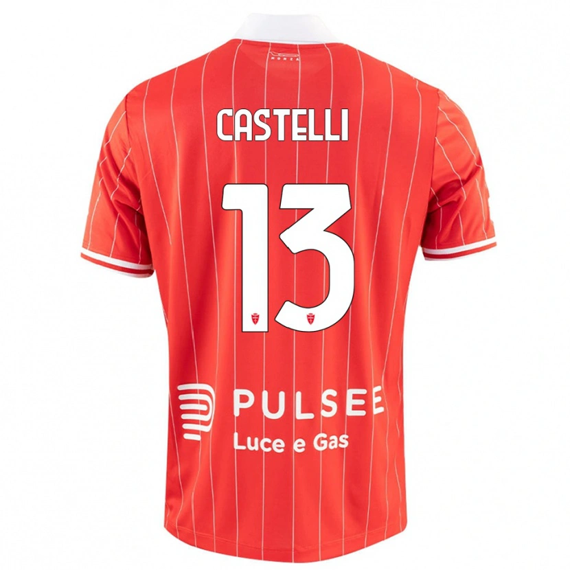Danxen Kid Davide Castelli #13 Red White Home Jersey 2025/26 T-Shirt