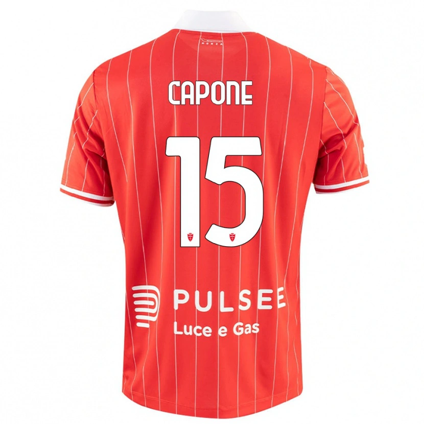 Danxen Kid Edoardo Capone #15 Red White Home Jersey 2025/26 T-Shirt